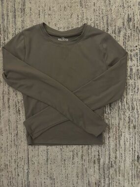 Hollister Olive Green Logo Crewneck Tee